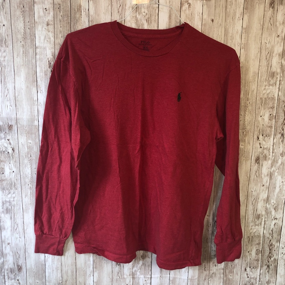 Polo Ralph Lauren Mens Red Longsleeve Shirt Medium